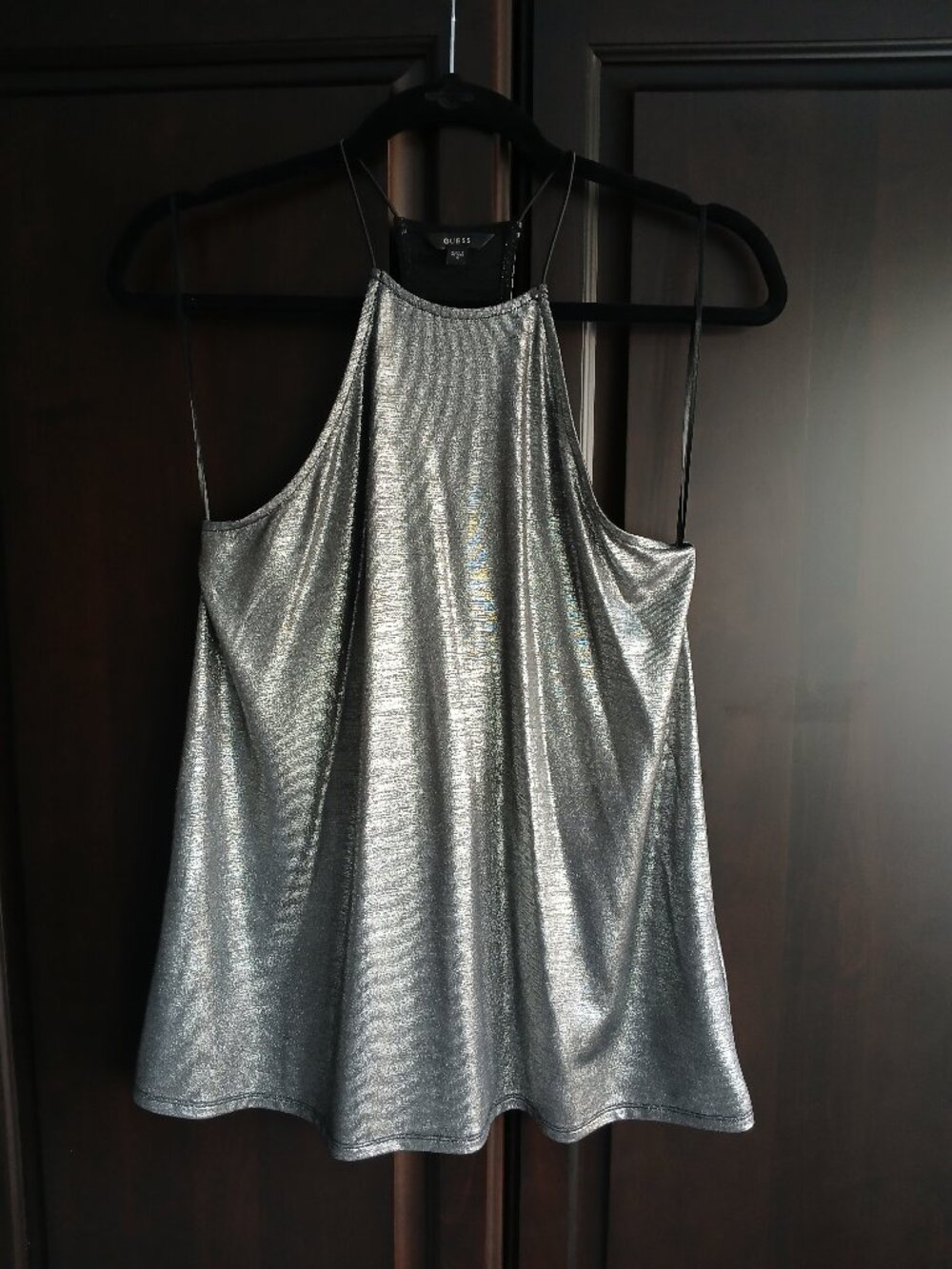 Guess Size S Silver Tank Top